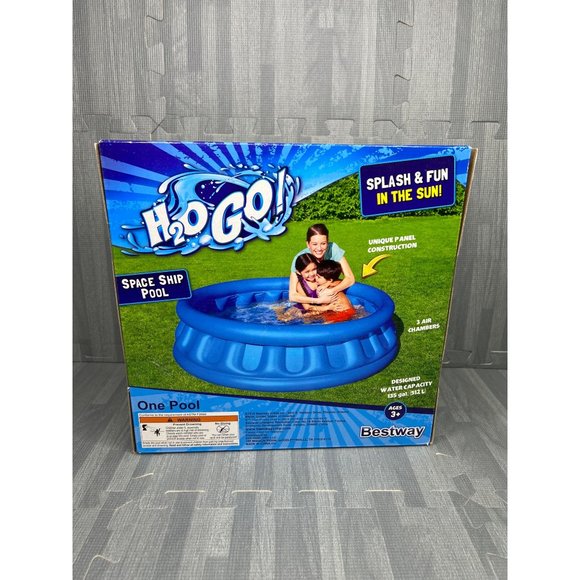 H20 Go Inflatable Spaceship Swimming Pool | 59.8in x 59.8in x 16.9in (Inflated) - Picture 2 of 4